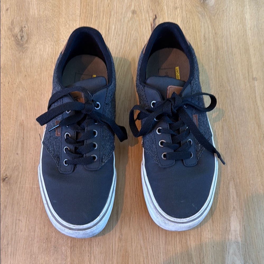 Vans Black Canvas and Tweed Sneakers Classic Lace-Up Design